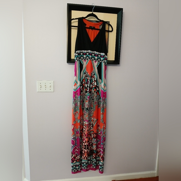RONI NICOLE MULTI COLOR MAXI DRESS - Picture 2 of 8
